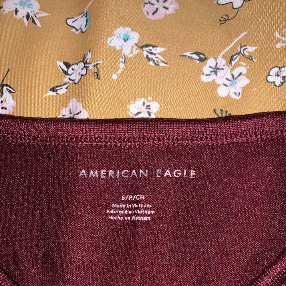 Maroon long sleeve shirt